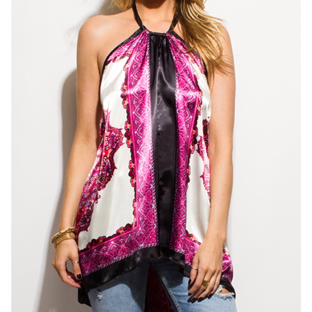 Satin boho top